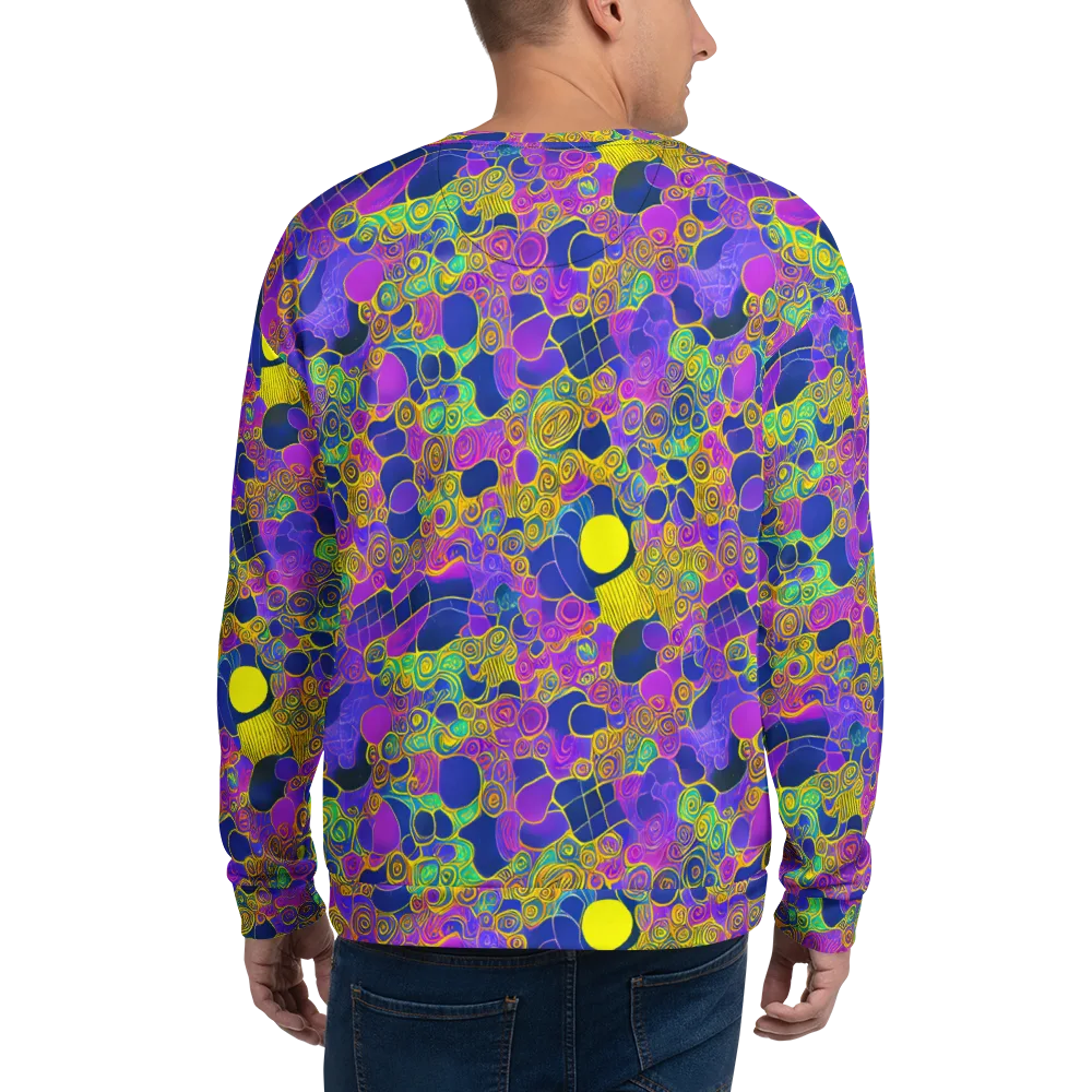 Neon Spiral Current on Sweatshirt — Back