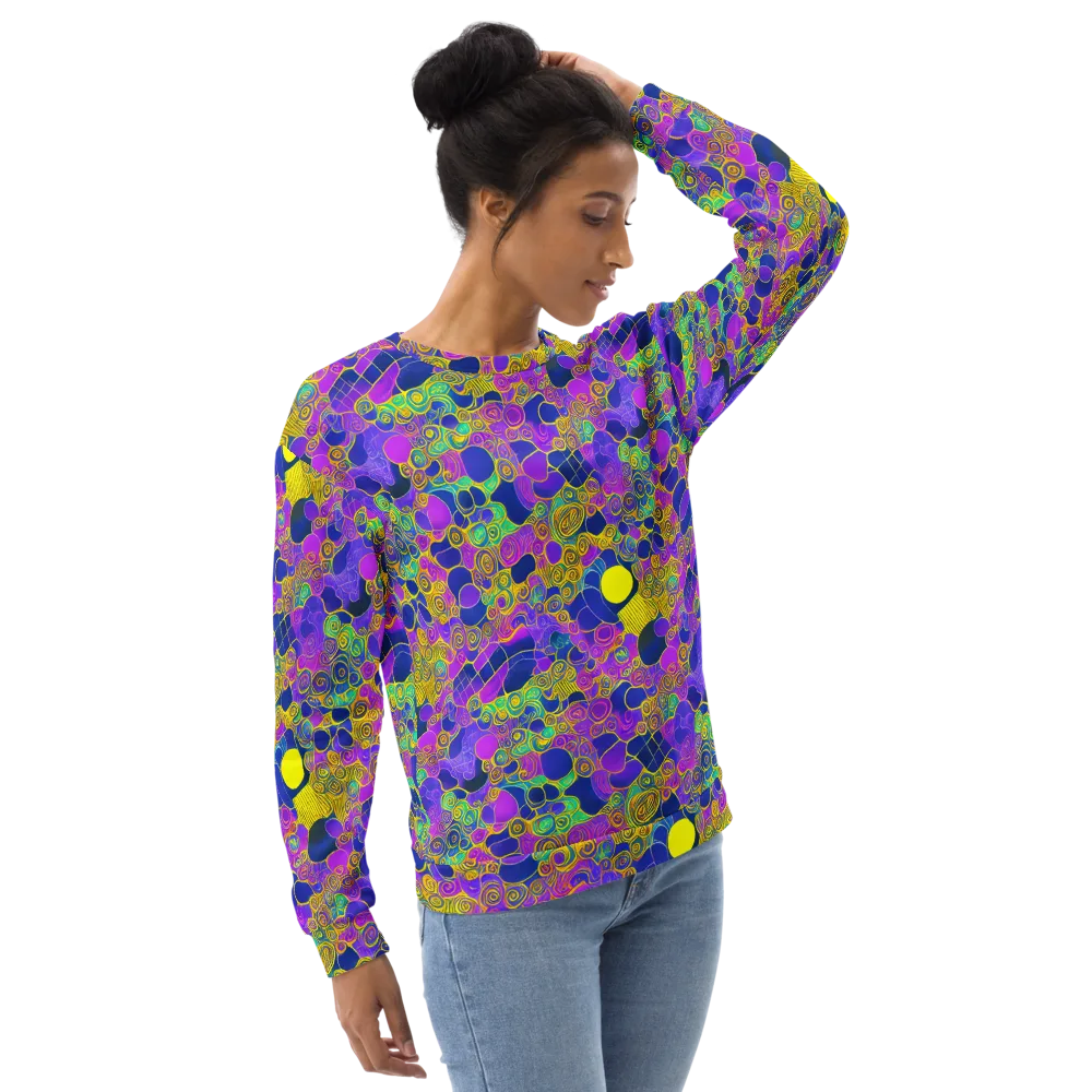 Neon Spiral Current on Sweatshirt — Right Front