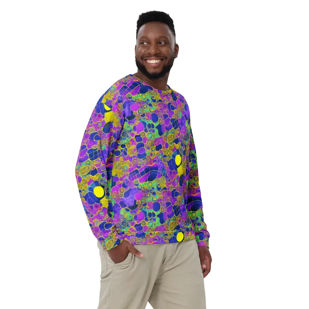 Neon Spiral Current on Sweatshirt — Front