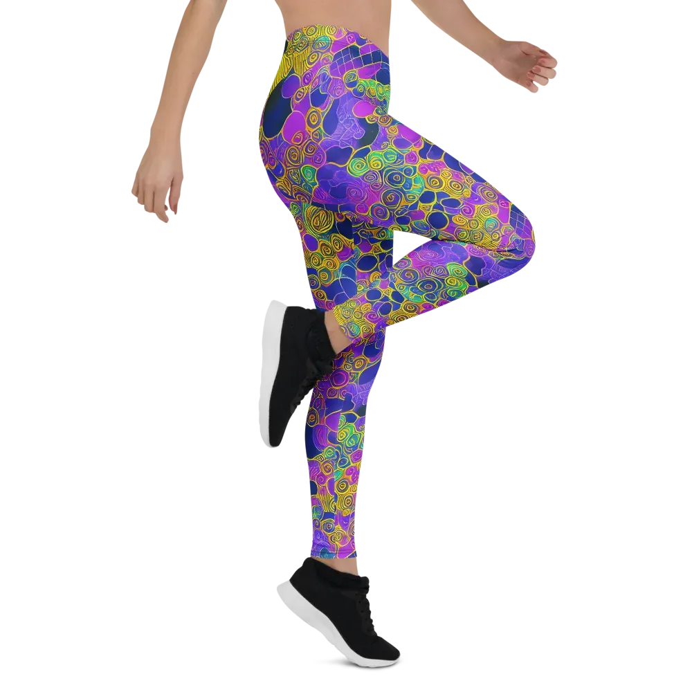 Neon Spiral Current on Leggings — Right