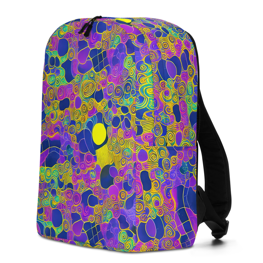 Neon Spiral Current on Minimalist Backpack — Left