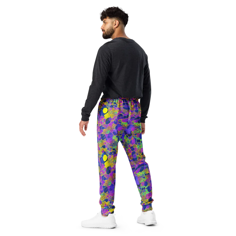 Neon Spiral Current on Men's Joggers — Back