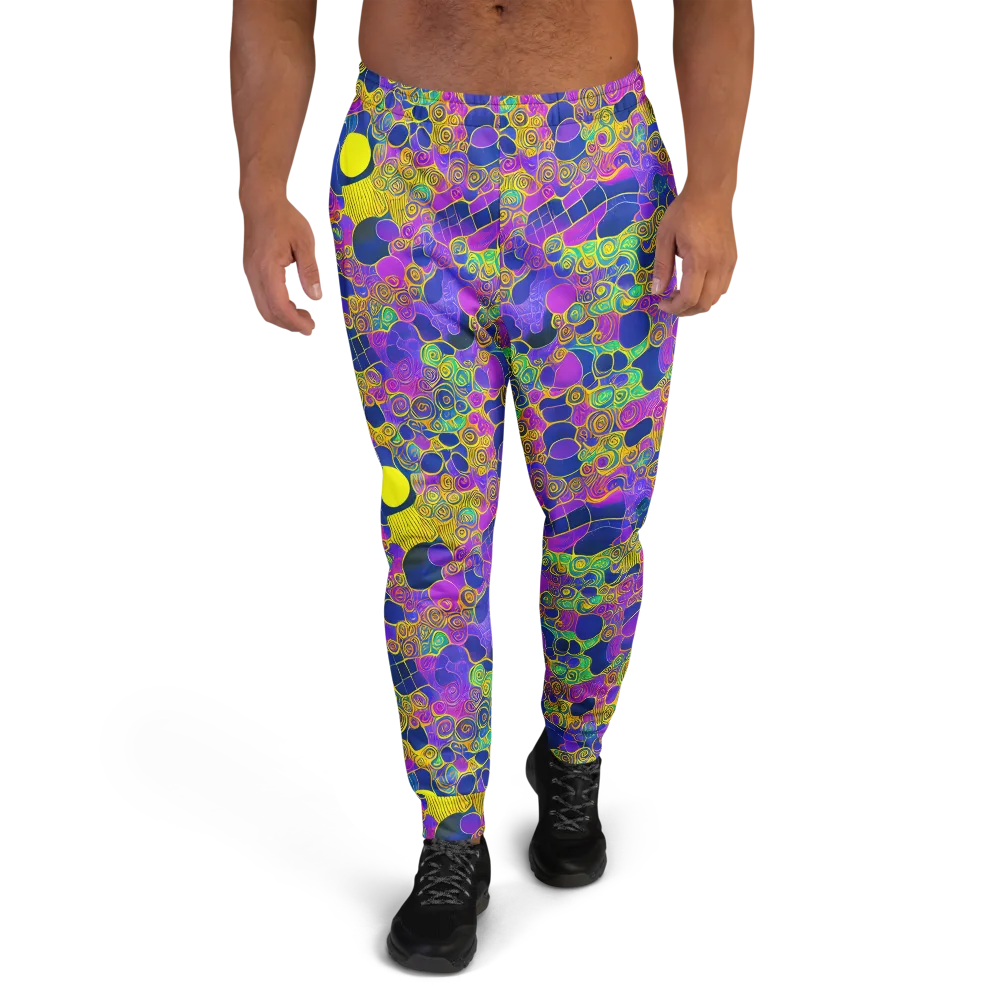 Neon Spiral Current on Men's Joggers — Front