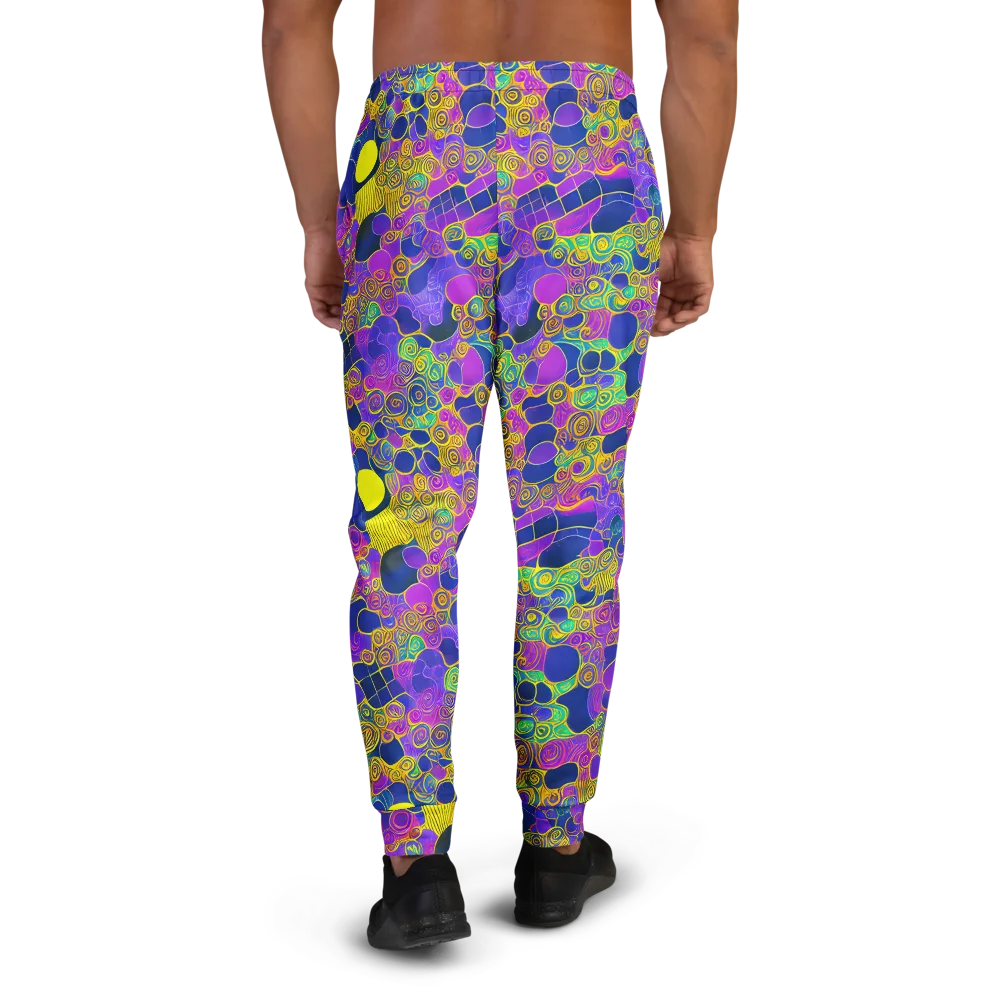 Neon Spiral Current on Men's Joggers — Back