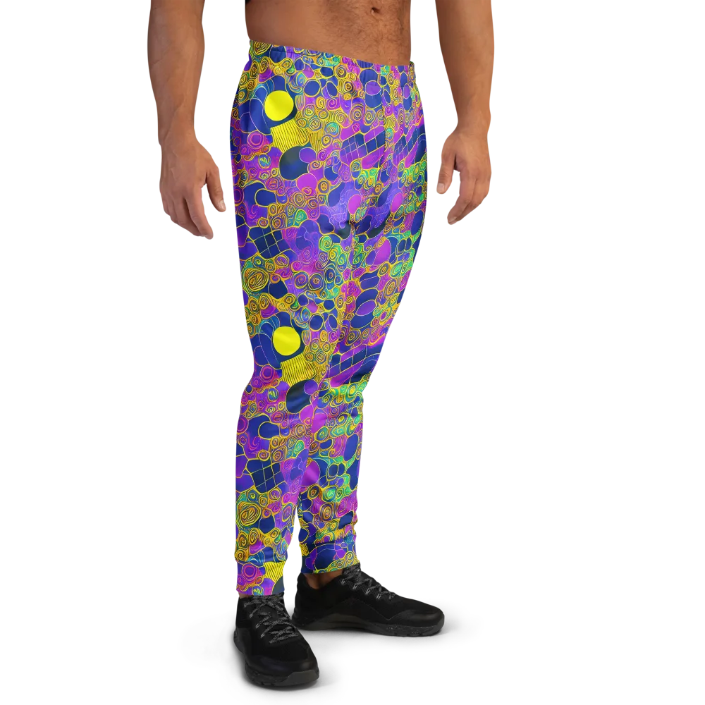 Neon Spiral Current on Men's Joggers — Right