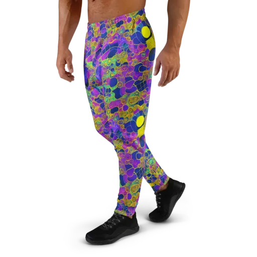 Neon Spiral Current on a Men's Joggers