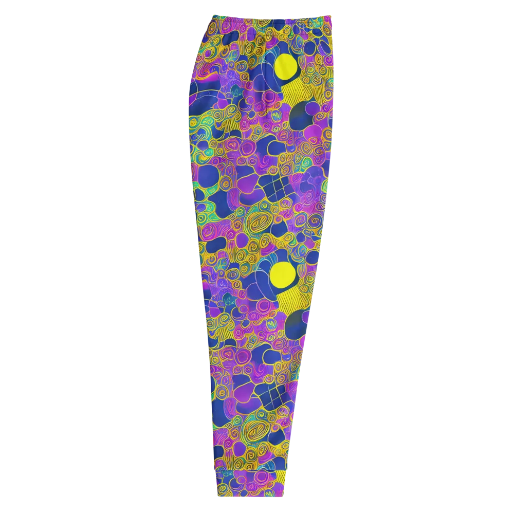 Neon Spiral Current on Men's Joggers — Right
