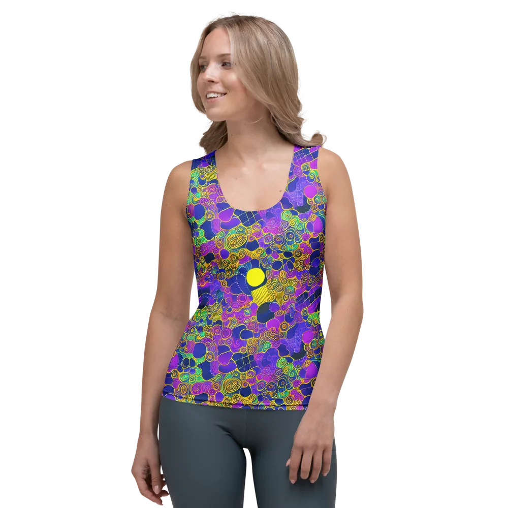 Neon Spiral Current on Women's Tank Top — Front