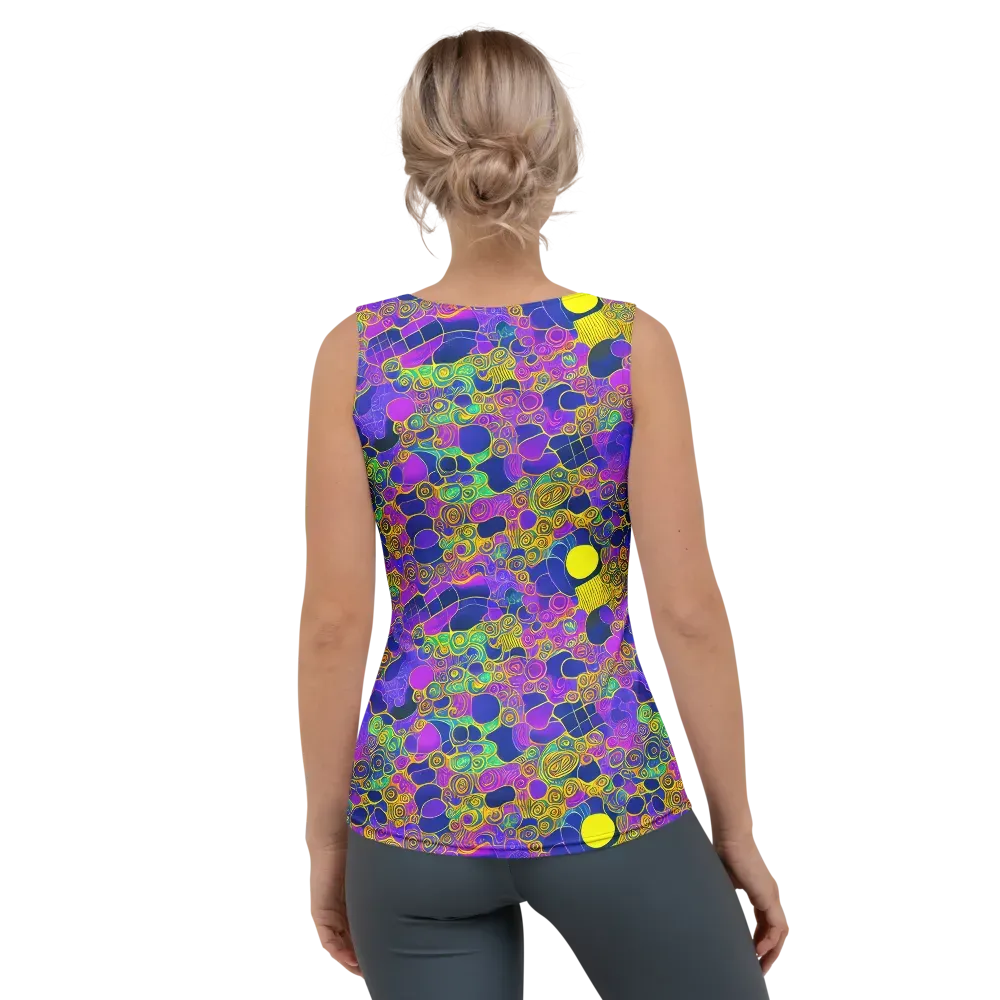 Neon Spiral Current on Women's Tank Top — Back