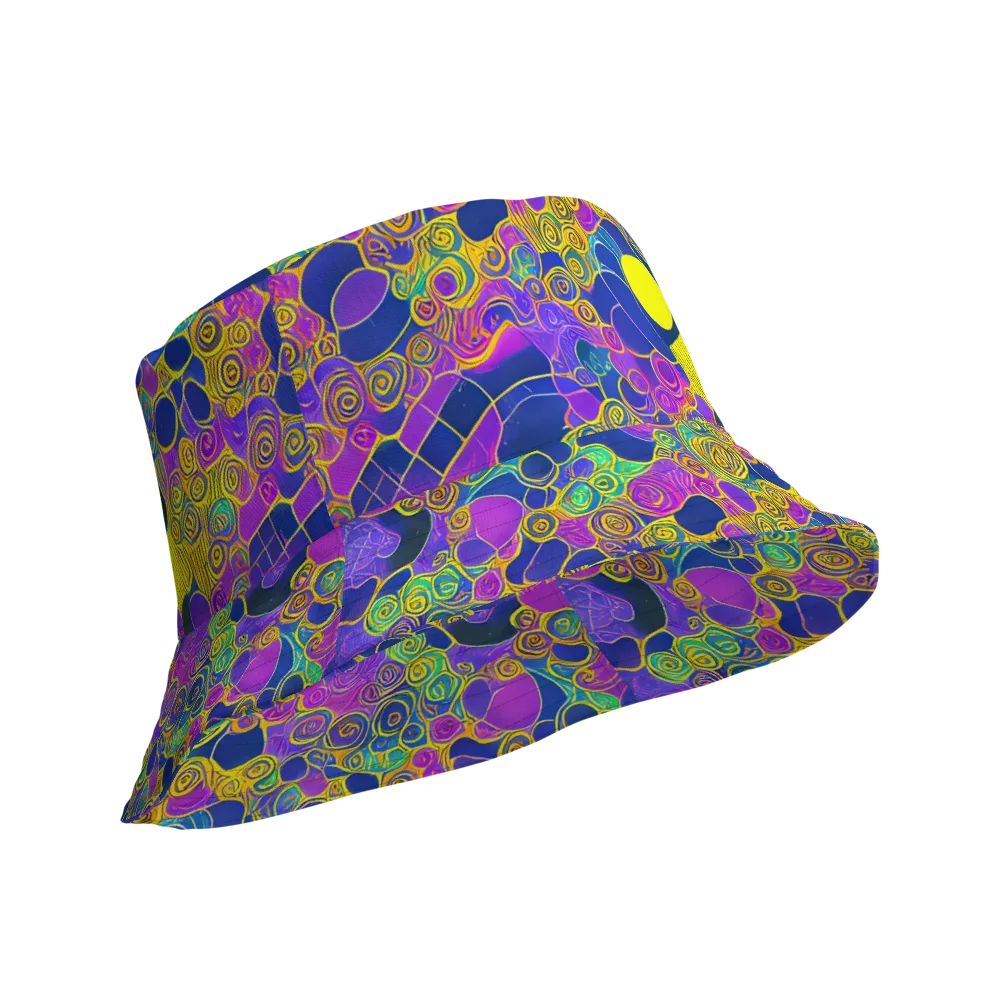 Neon Spiral Current on Reversible Bucket Hat — Product details Outside