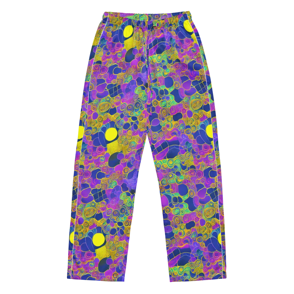Neon Spiral Current on Women's Pajama Pants — Front