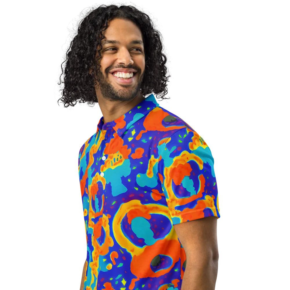 Surreal Surf on Men's Slim Fit Polo Shirt — Left Front