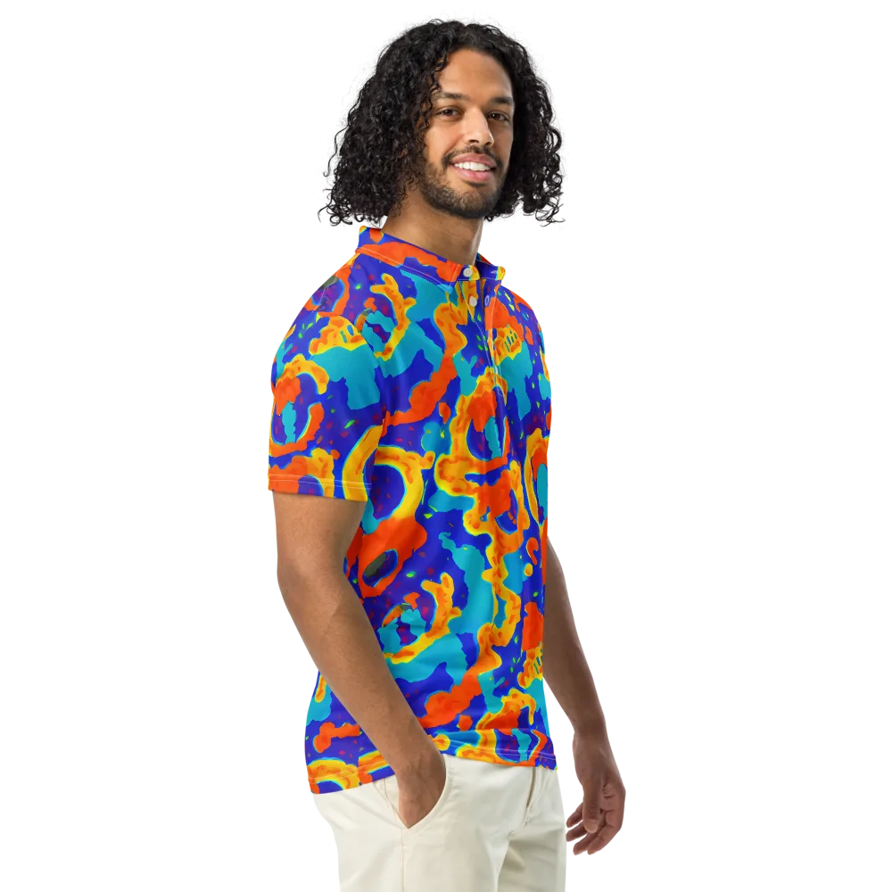 Surreal Surf on Men's Slim Fit Polo Shirt — Right Front