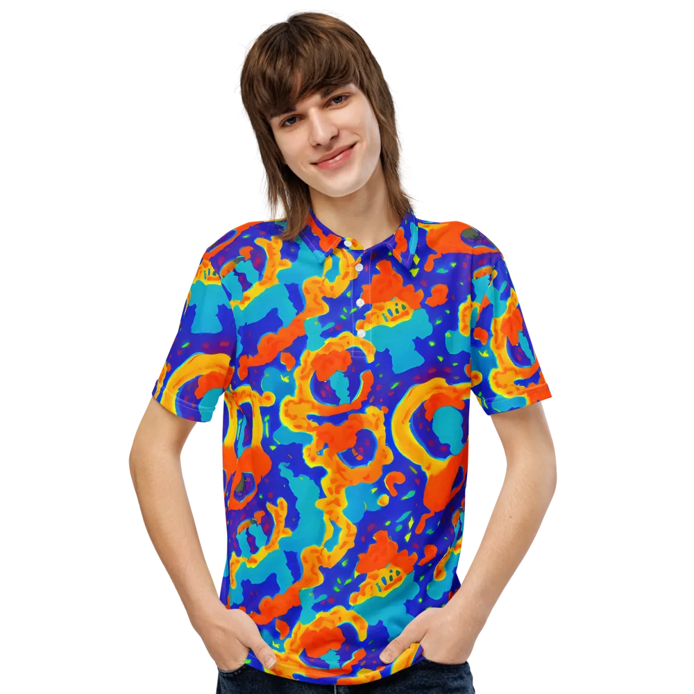 Surreal Surf on Men's Slim Fit Polo Shirt — Front