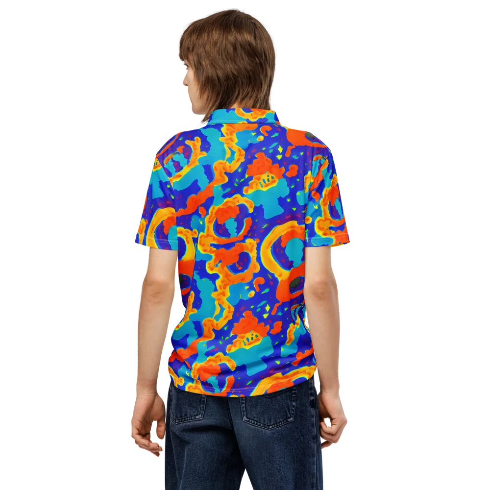 Surreal Surf on Men's Slim Fit Polo Shirt — Back