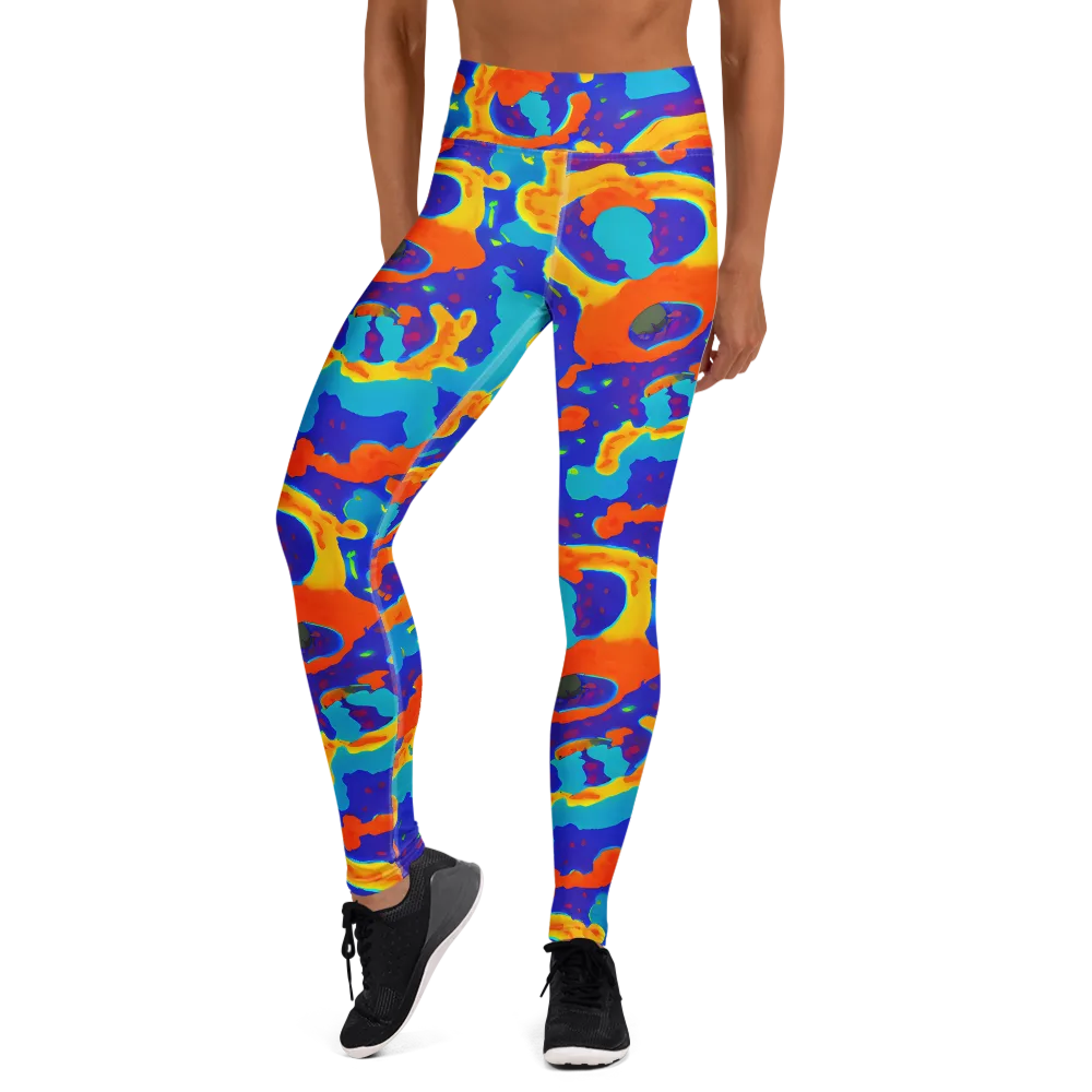 Surreal Surf on Yoga Leggings — Front