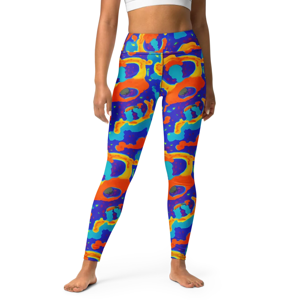 Surreal Surf on Yoga Leggings — Front