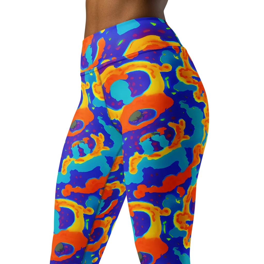 Surreal Surf on Yoga Leggings — Left Front