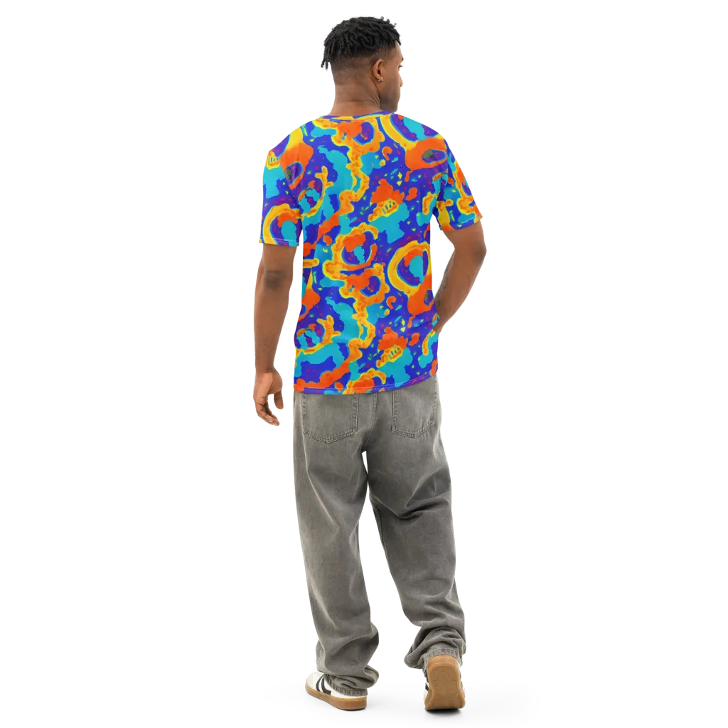 Surreal Surf on Men's Cotton Crew Neck T-Shirt — Back