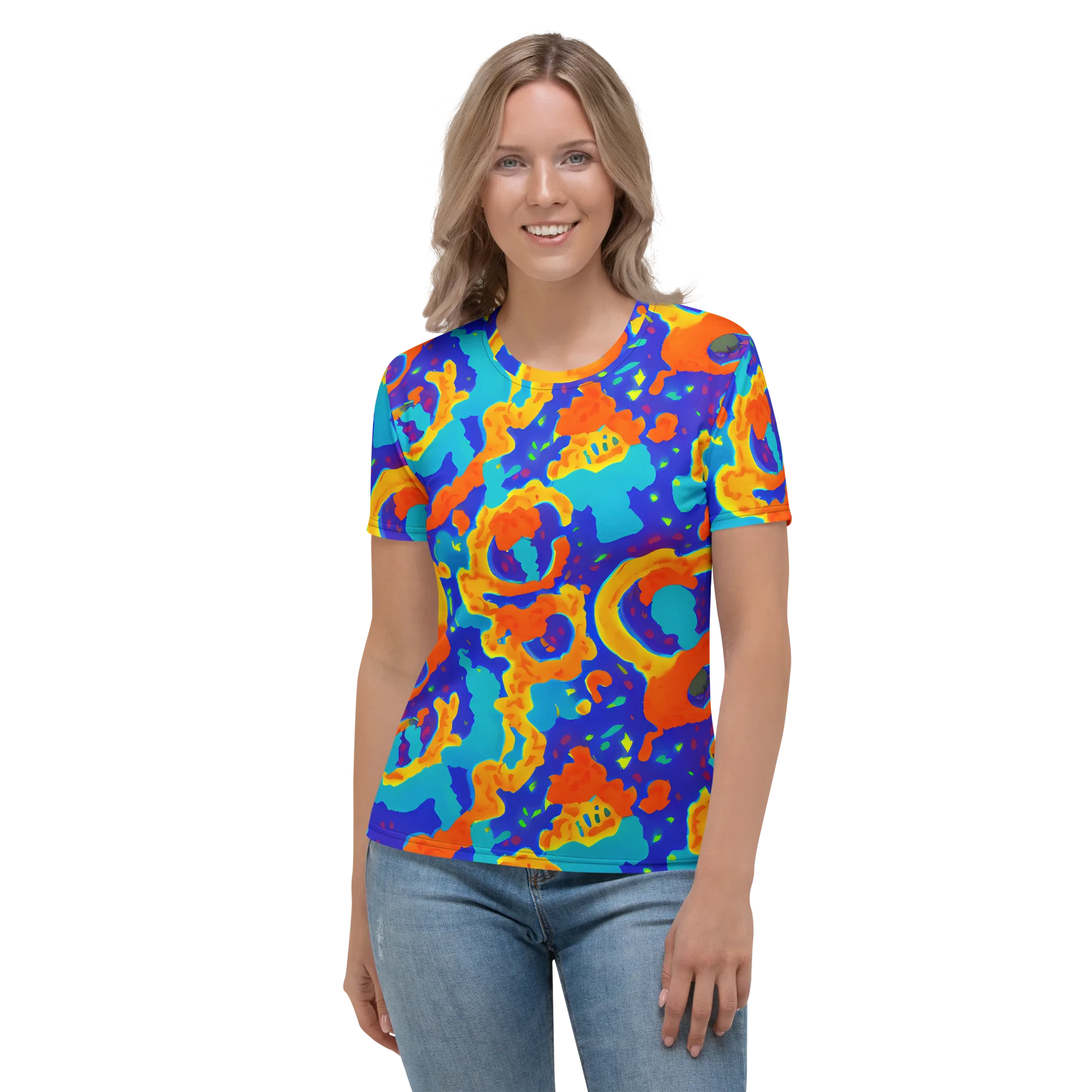 Surreal Surf on Women's Crew Neck T-Shirt — Front