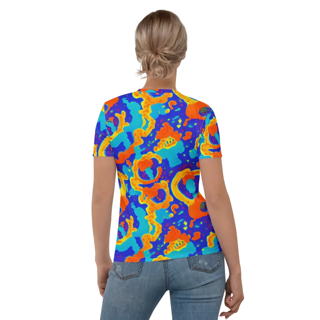 Surreal Surf on Women's Crew Neck T-Shirt — Back