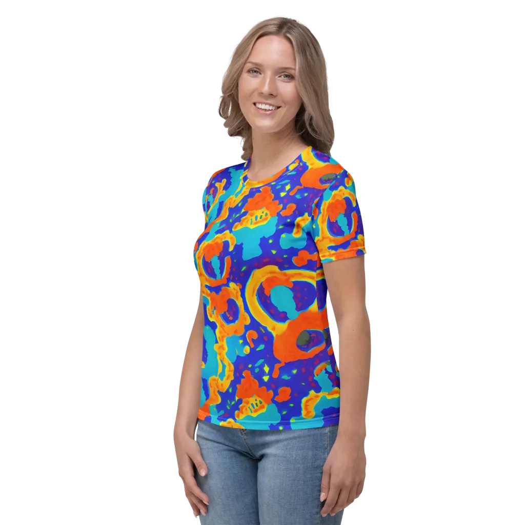 Surreal Surf on Women's Crew Neck T-Shirt — Left