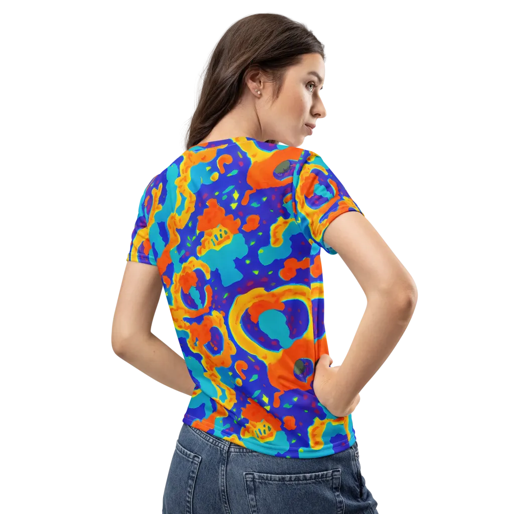 Surreal Surf on Women's Crew Neck T-Shirt — Back