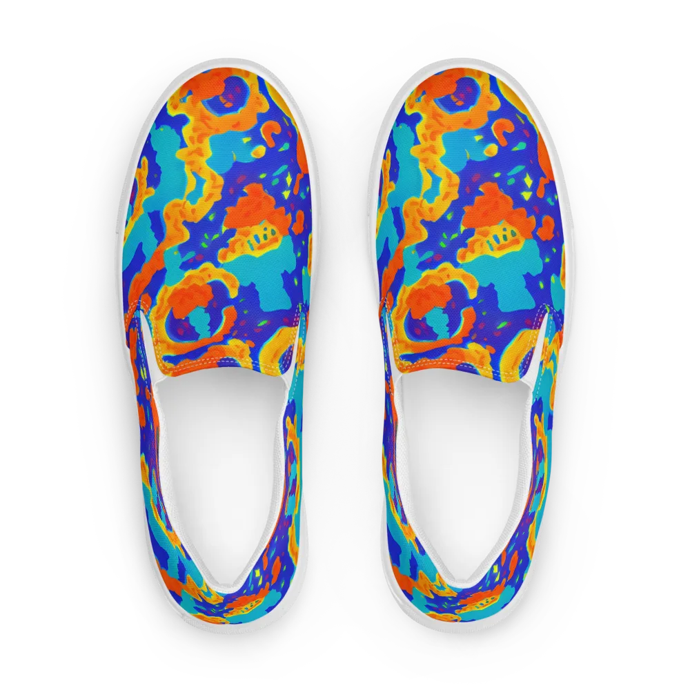 Surreal Surf on Men's Slip-On Canvas Shoes — Front
