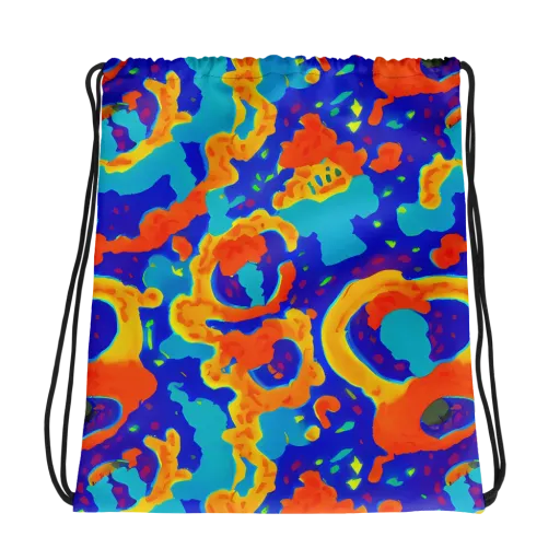 Surreal Surf on a Drawstring Bag