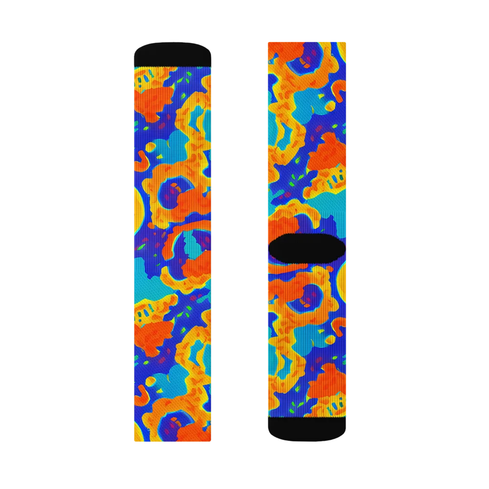 Surreal Surf on Socks — Right Sock