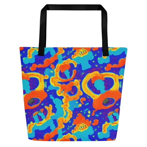 Surreal Surf on a Large Tote Bag W/ Pocket