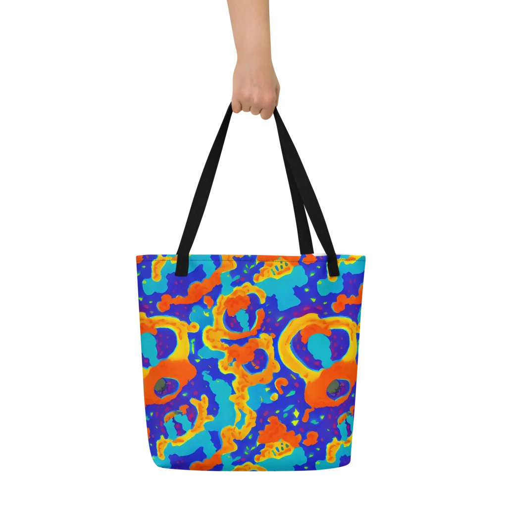 Surreal Surf on Large Tote Bag W/ Pocket — Front