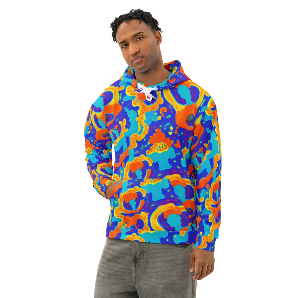 Surreal Surf on Cotton Hoodie — Left Front
