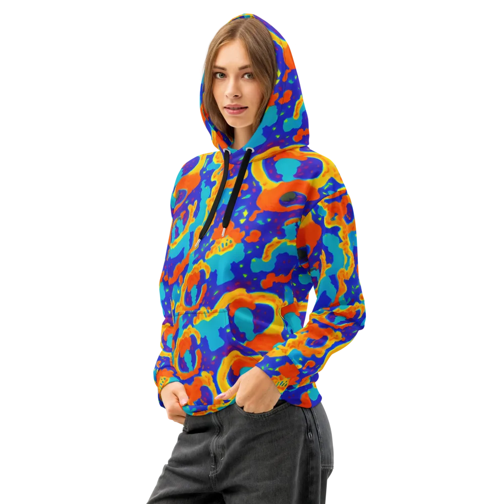 Surreal Surf on Cotton Hoodie — Left Front