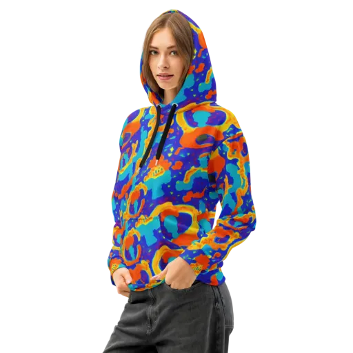 Surreal Surf on a Cotton Hoodie