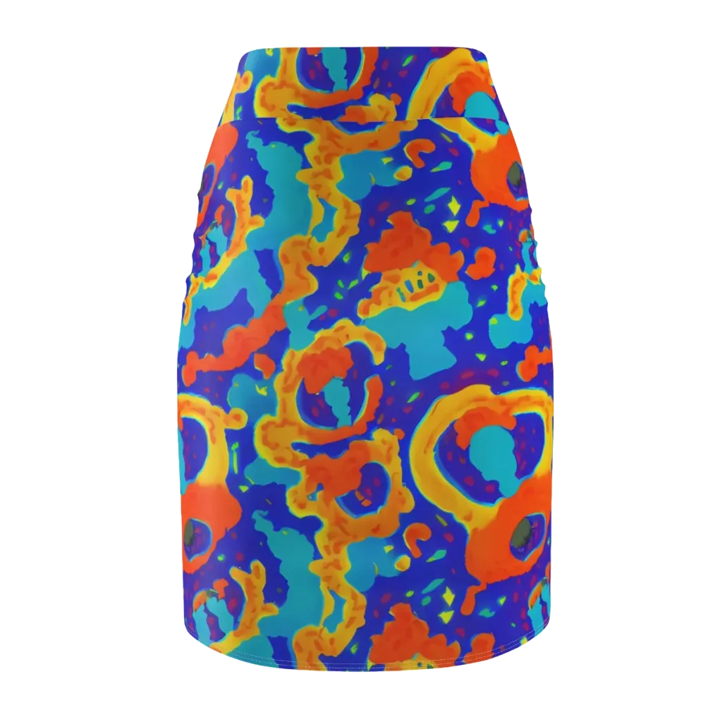 Surreal Surf on Pencil Skirt — Back