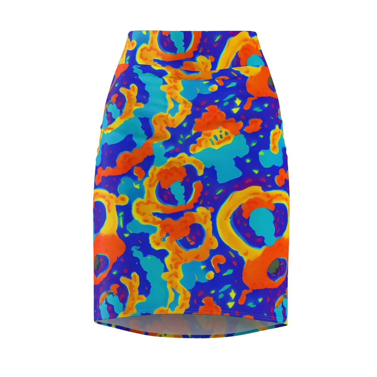 Surreal Surf on Pencil Skirt — Front