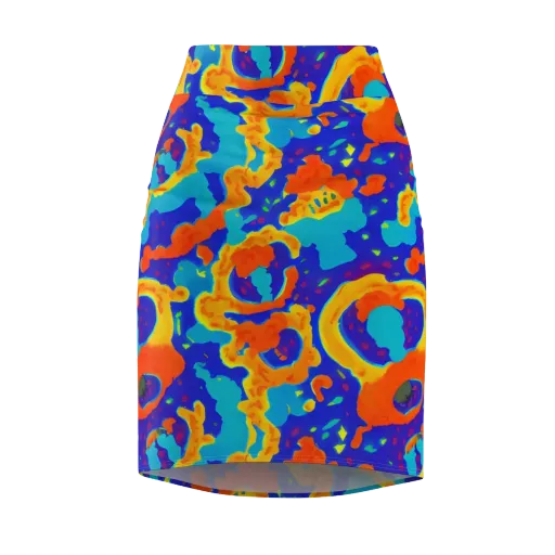 Surreal Surf on a Pencil Skirt