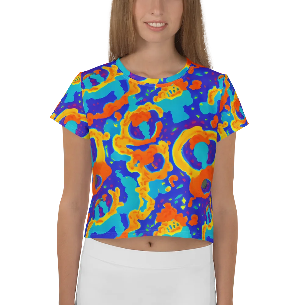 Surreal Surf on Crop Tee — Front
