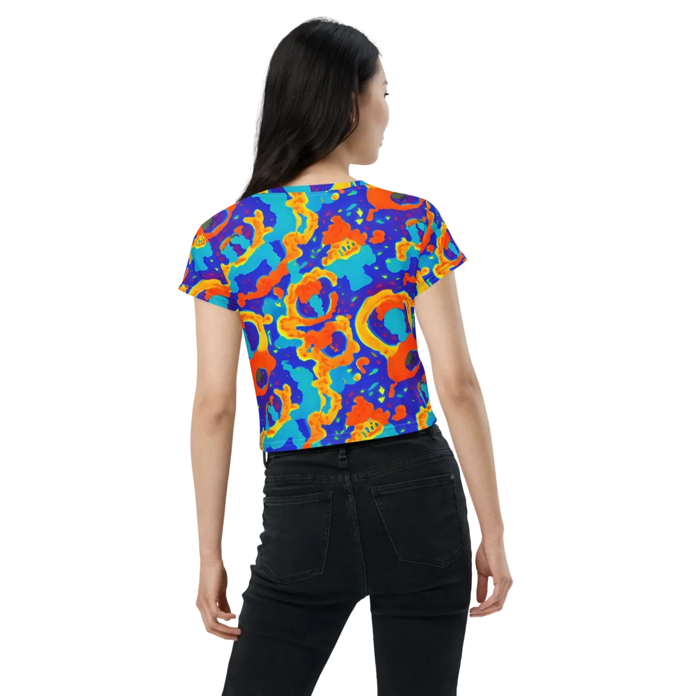 Surreal Surf on Crop Tee — Back