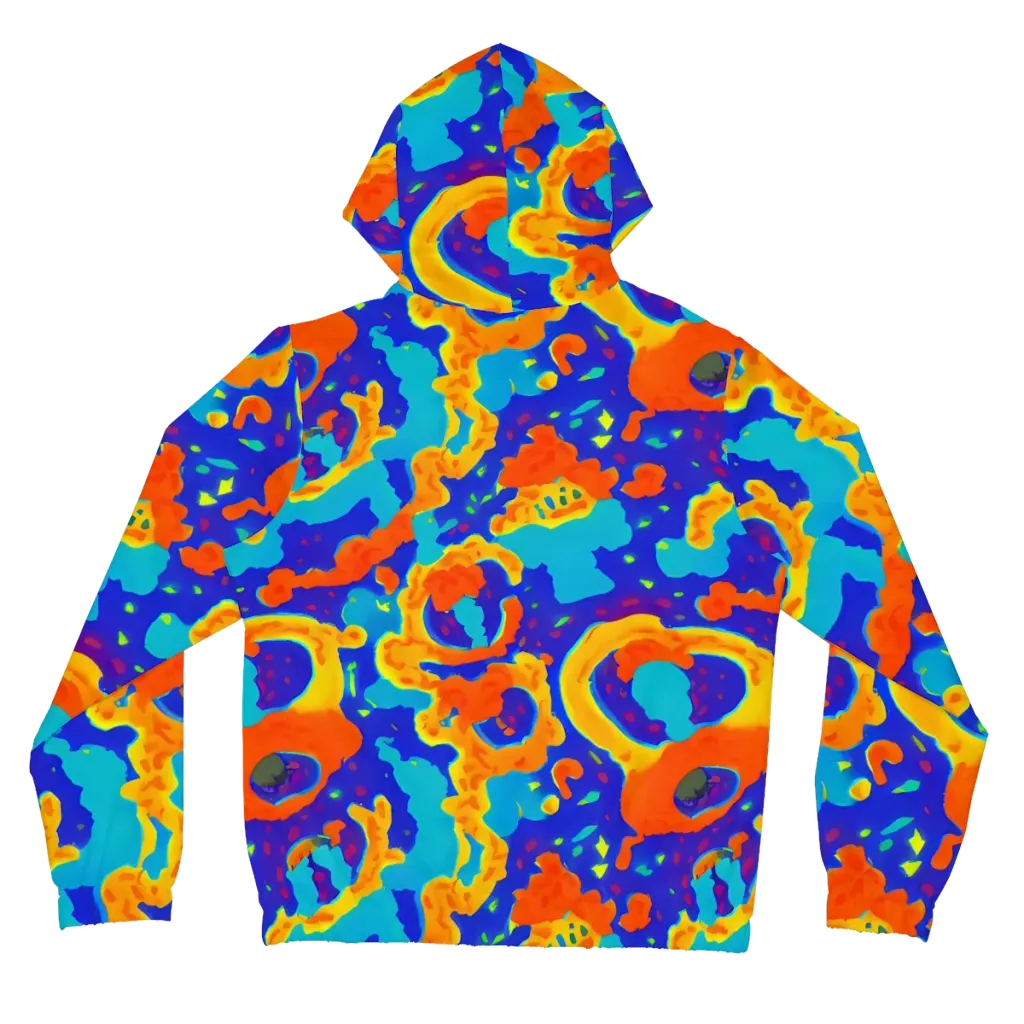 Surreal Surf on Women's Full-Zip Hoodie — Back