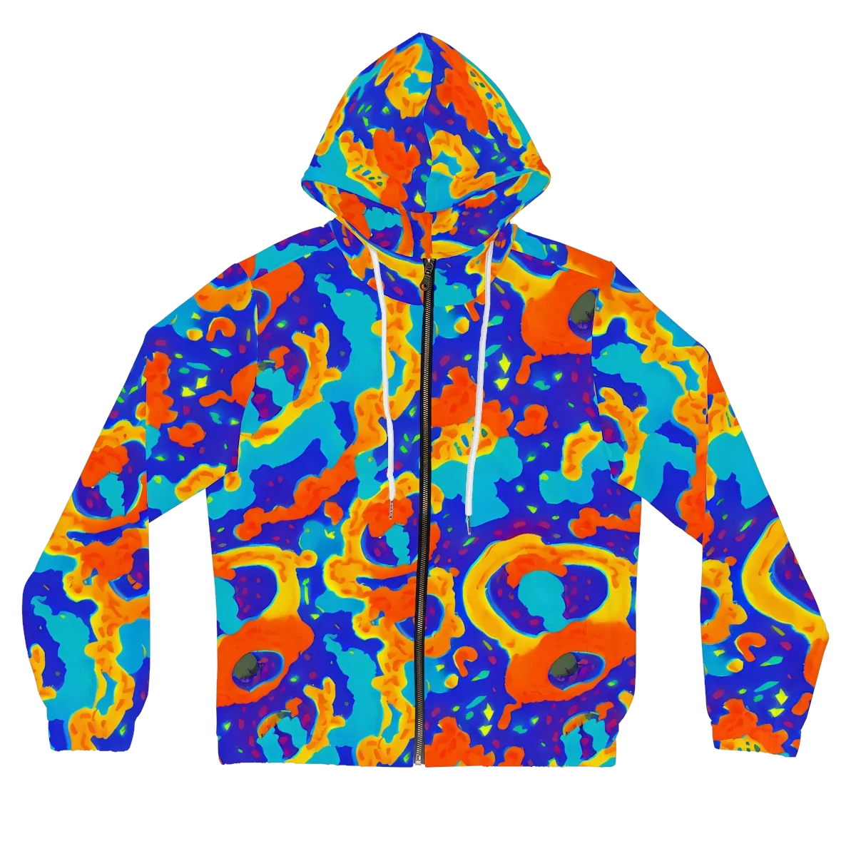 Surreal Surf on Women's Full-Zip Hoodie — Front