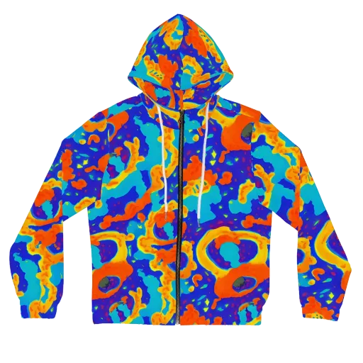 Surreal Surf on a Women's Full-Zip Hoodie