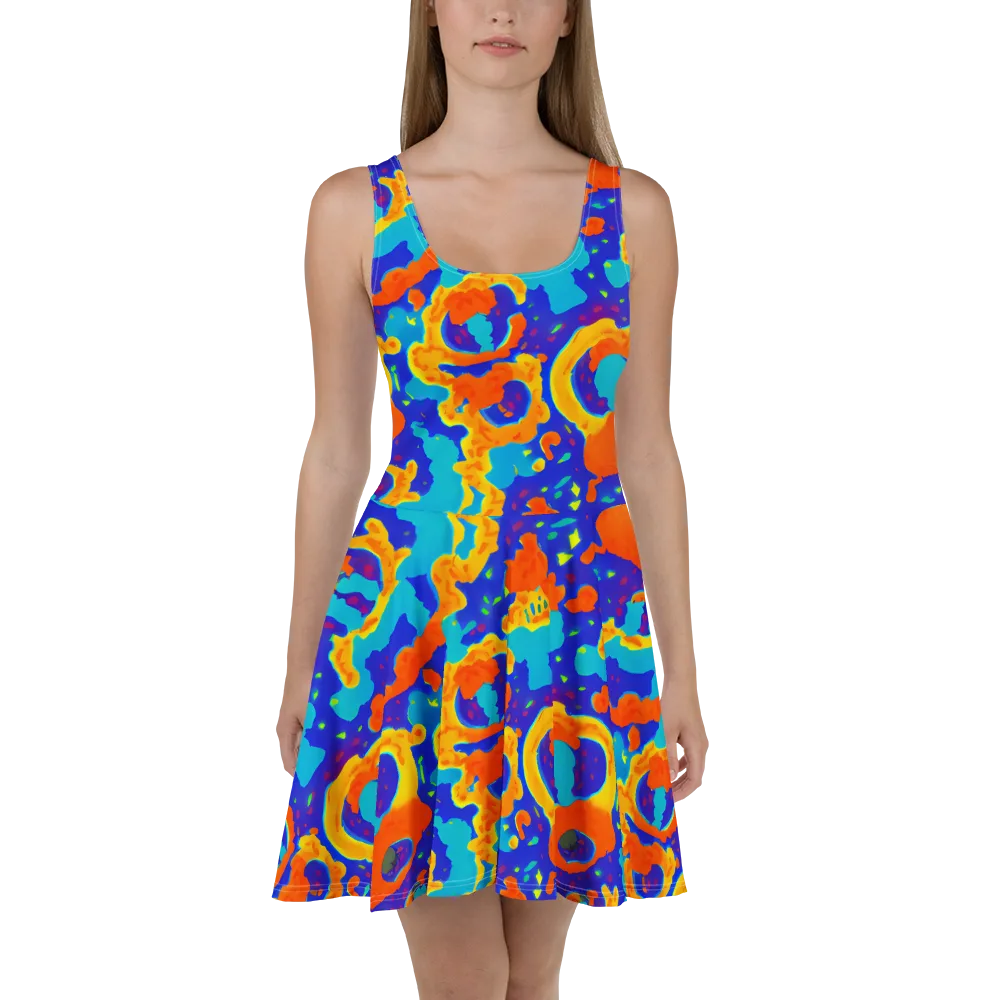 Surreal Surf on Skater Dress — Front