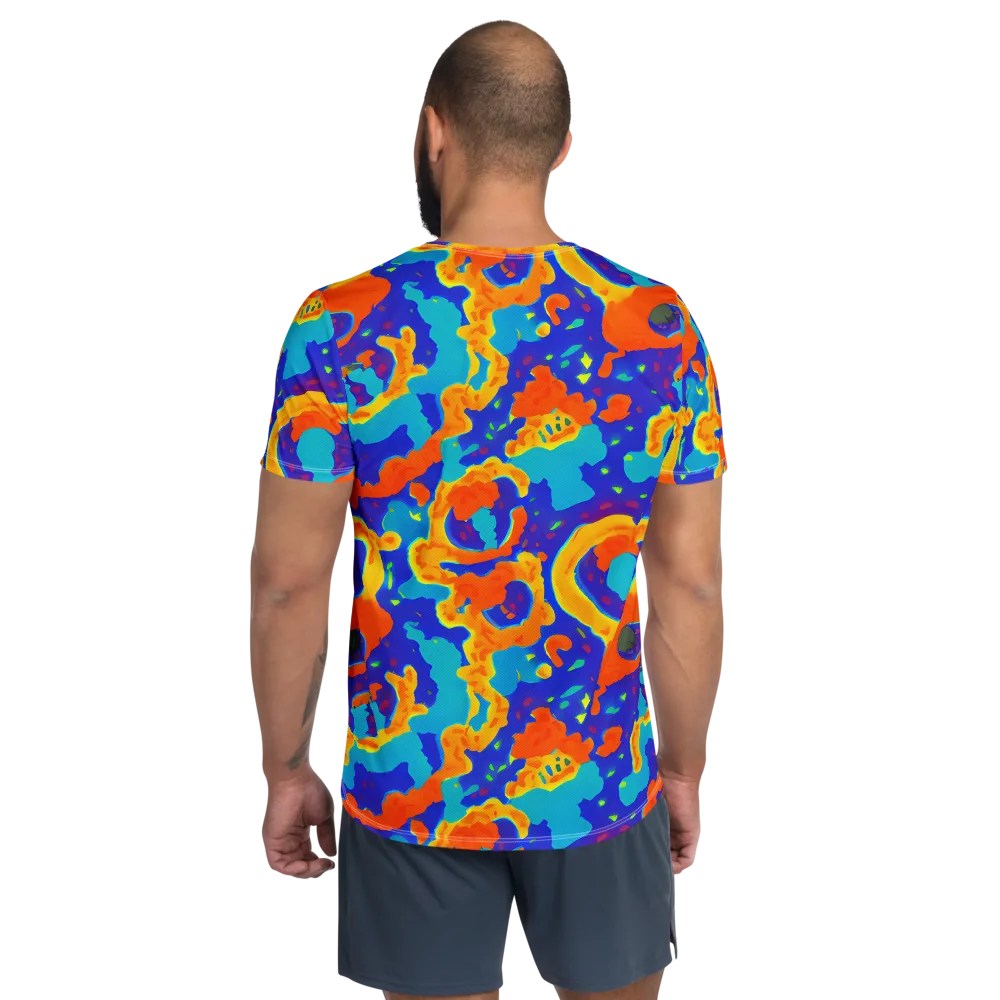 Surreal Surf on Men's Athletic T-Shirt — Back