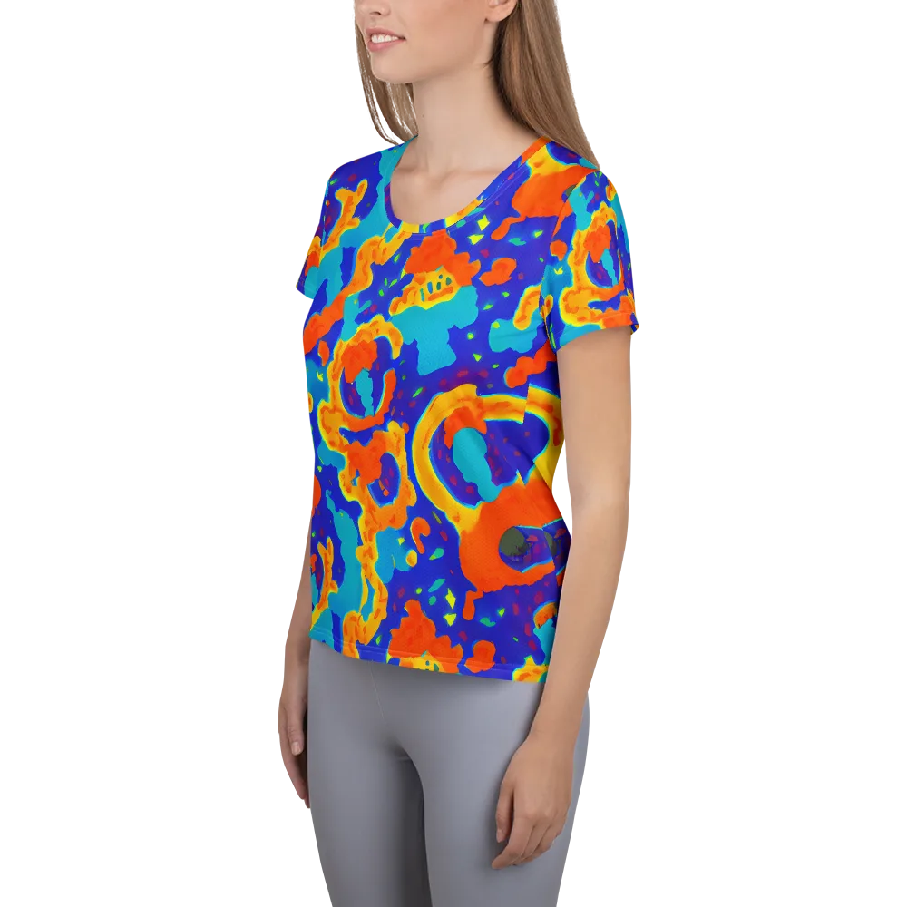 Surreal Surf on Women's Athletic T-Shirt — Left