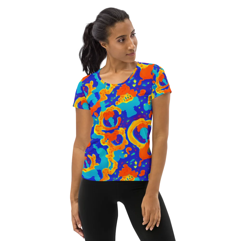 Surreal Surf on Women's Athletic T-Shirt — Front
