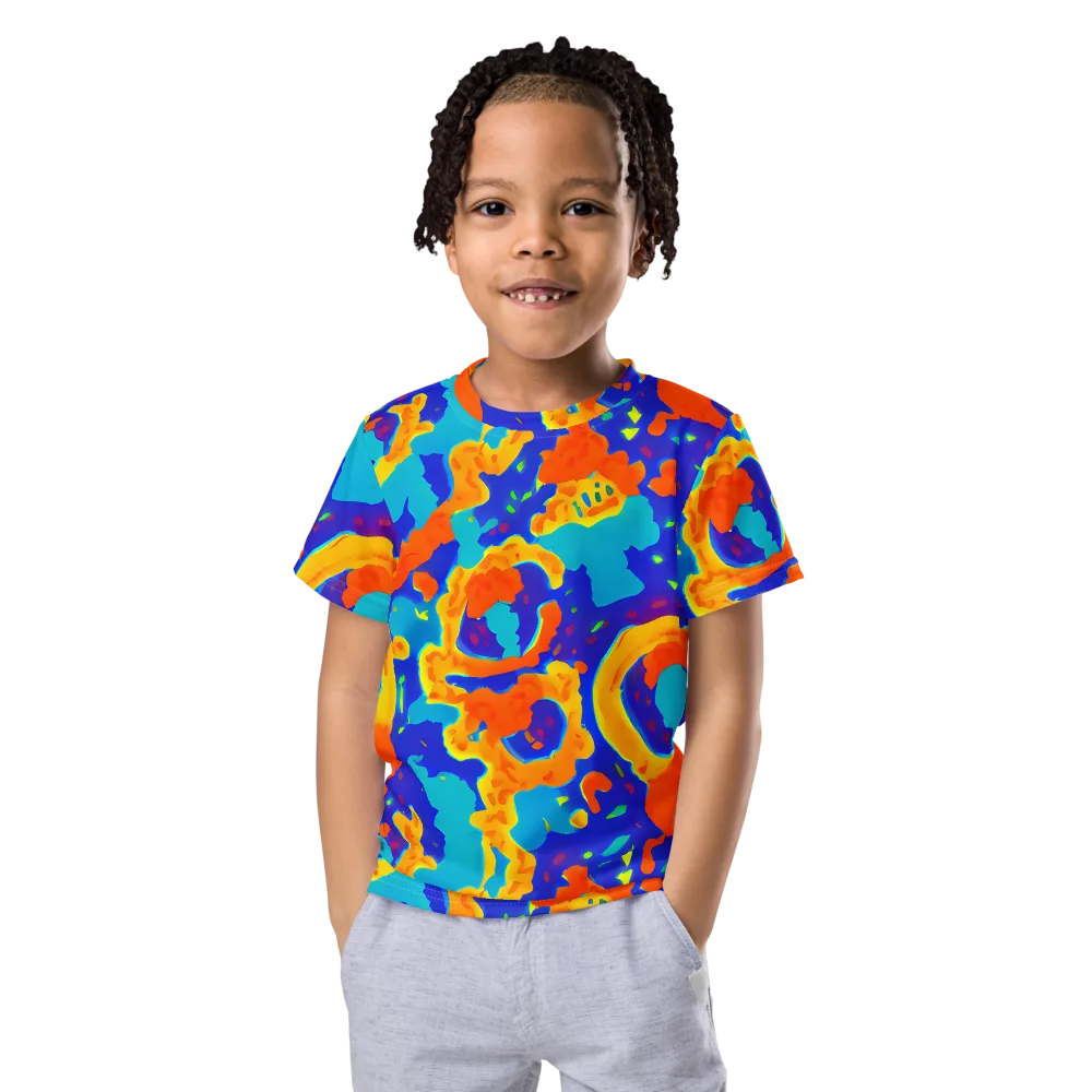Surreal Surf on Kids Crew Neck T-Shirt — Front