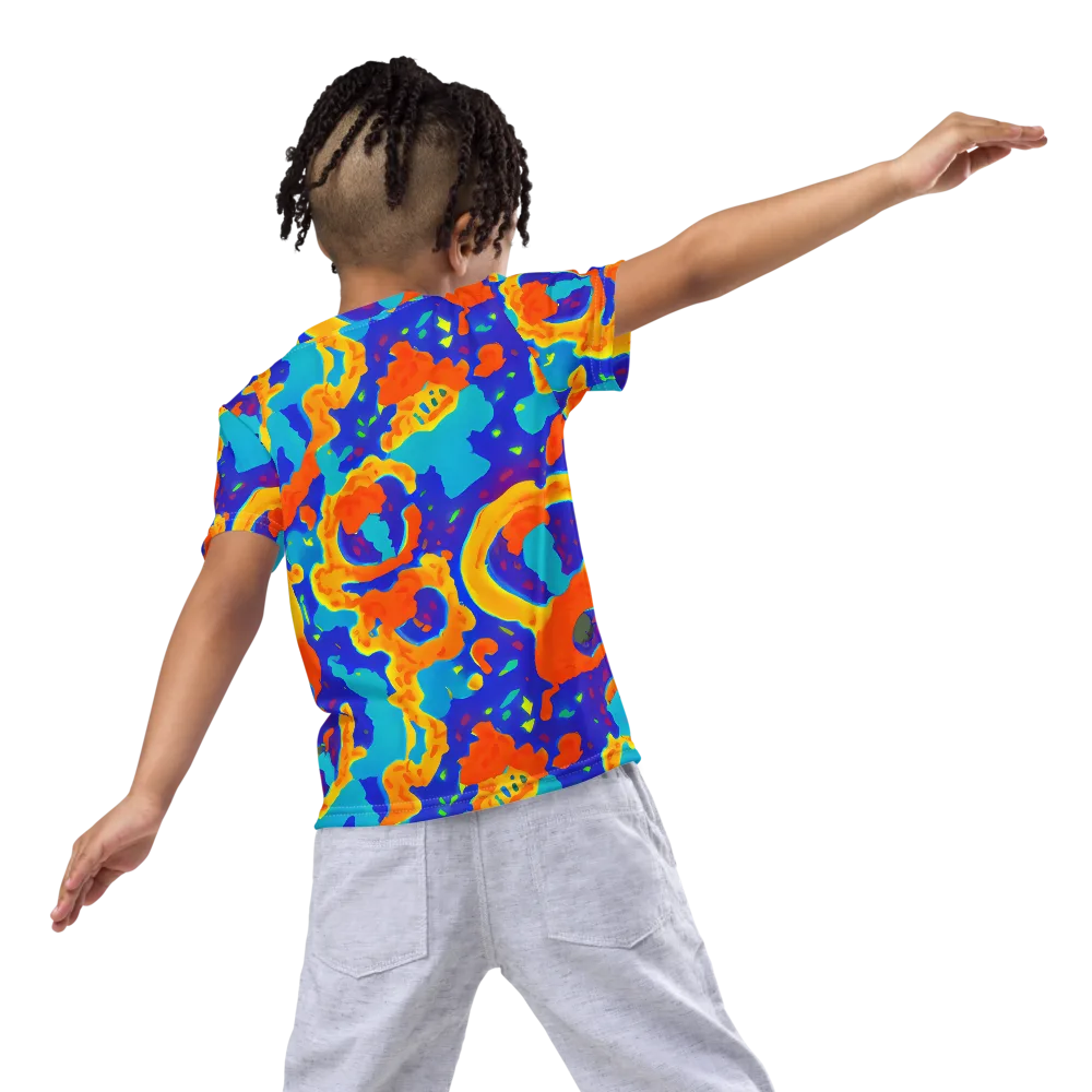 Surreal Surf on Kids Crew Neck T-Shirt — Back
