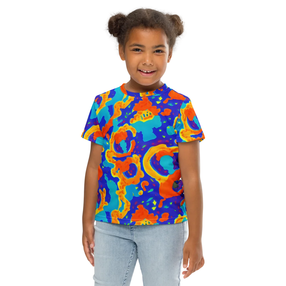 Surreal Surf on Kids Crew Neck T-Shirt — Front